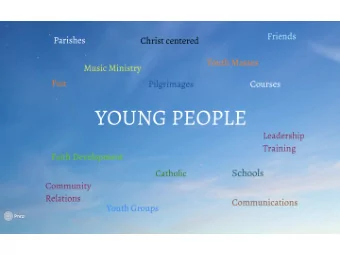 Parish Involvement  Minister of the Word  Maintaining a youth notice board in  Eucharistic