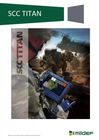 SCC TITAN  *MilDef reserves the right to update the information at any time without notice  SCC