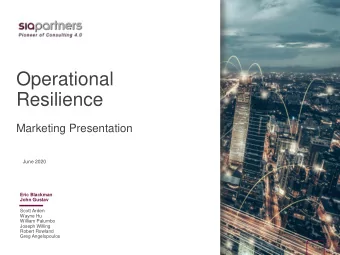 Resilience  Marketing Presentation  June 2020  Eric Blackman  John Gustav  Scott Arden  Wayne Hu