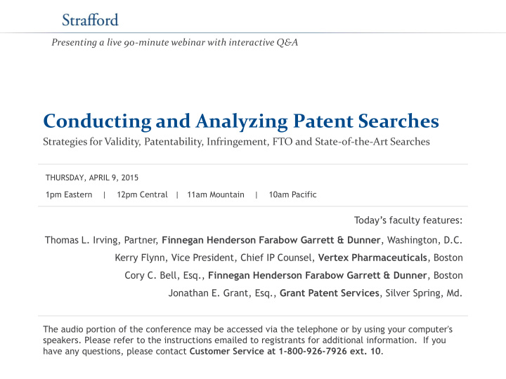 conducting and analyzing patent searches