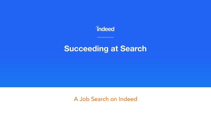 succeeding at search