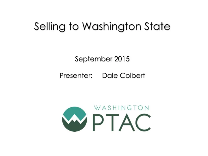 selling to washington state