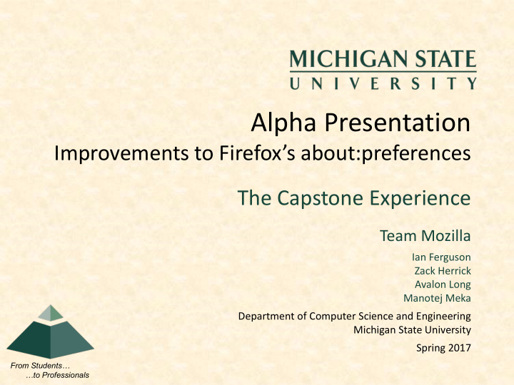 alpha presentation