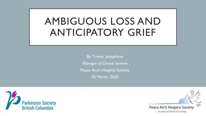 anticipatory grief
