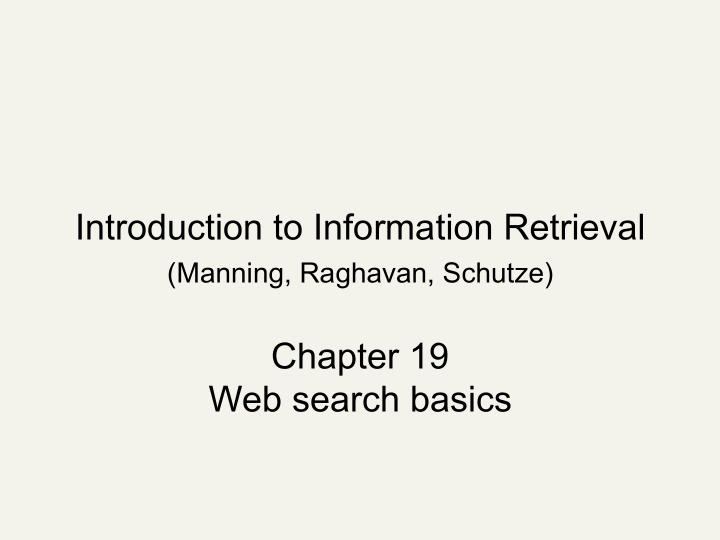 introduction to information retrieval manning raghavan
