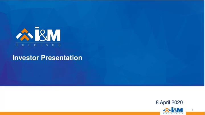 investor presentation