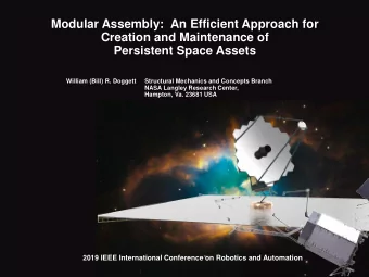 Modular Assembly:  An Efficient Approach for  Creation and Maintenance of  Persistent Space Assets