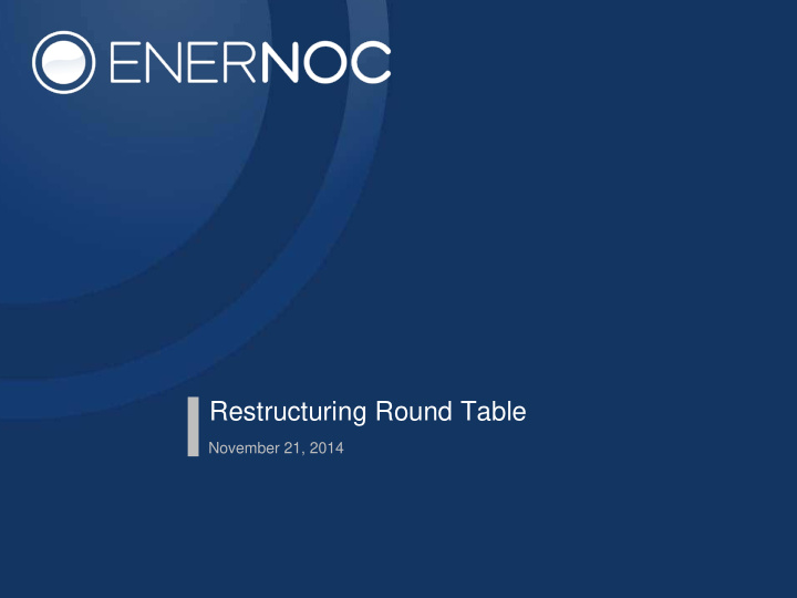 restructuring round table