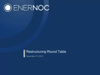Restructuring Round Table  November 21, 2014  F E R C  O R D E R  7 4 5  V A C A T U R  2  3  4  5