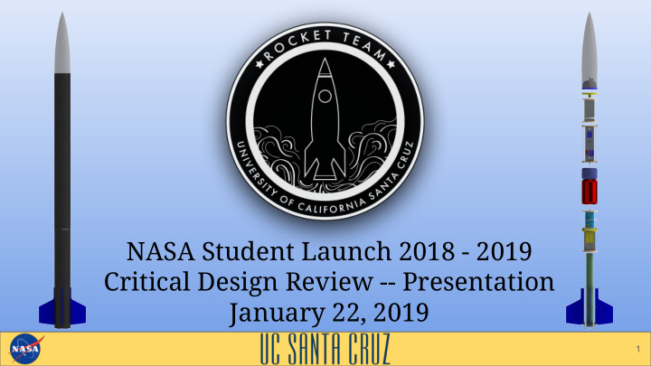 nasa student launch 2018 2019 critical design review