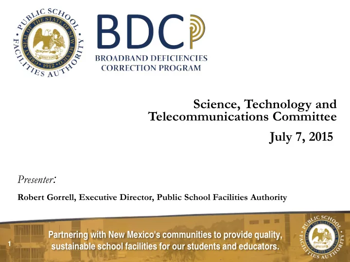 science technology and telecommunications committee july