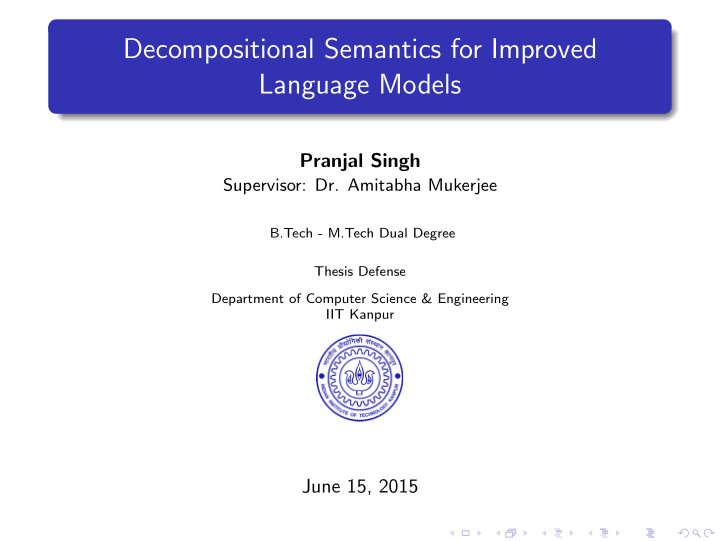 decompositional semantics for improved language models