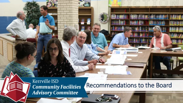 recommen endations t s to the he b board committee