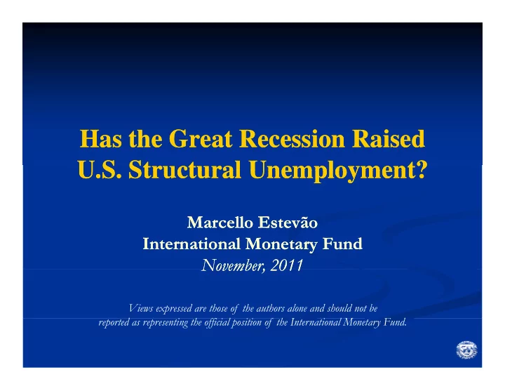 has the great recession raised has the great recession