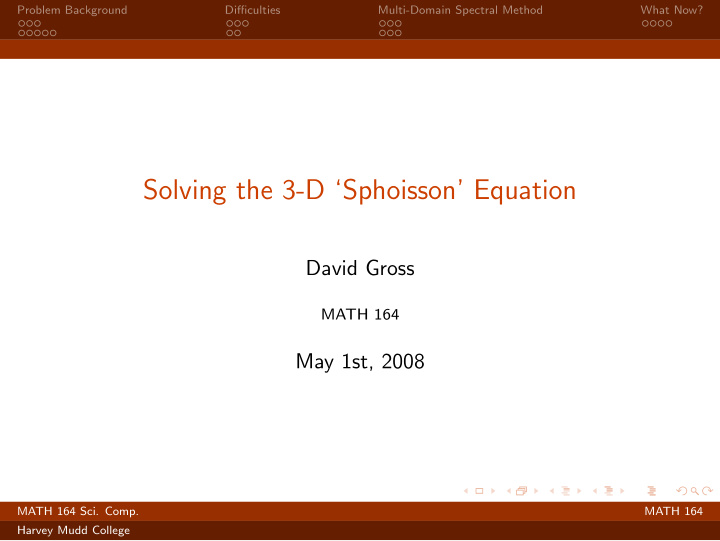 solving the 3 d sphoisson equation