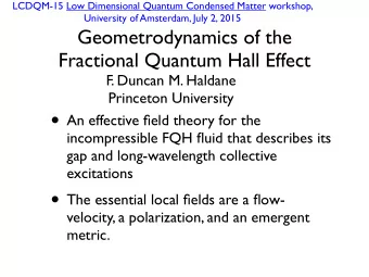 It was quickly confirmed to be the solution to the  FQHE mystery    but WHY it works has