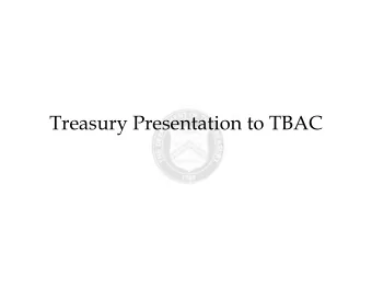 Treasury Presentation to TBAC  Office of Debt Management  Fiscal Year 2015 Q4 Report  Table of
