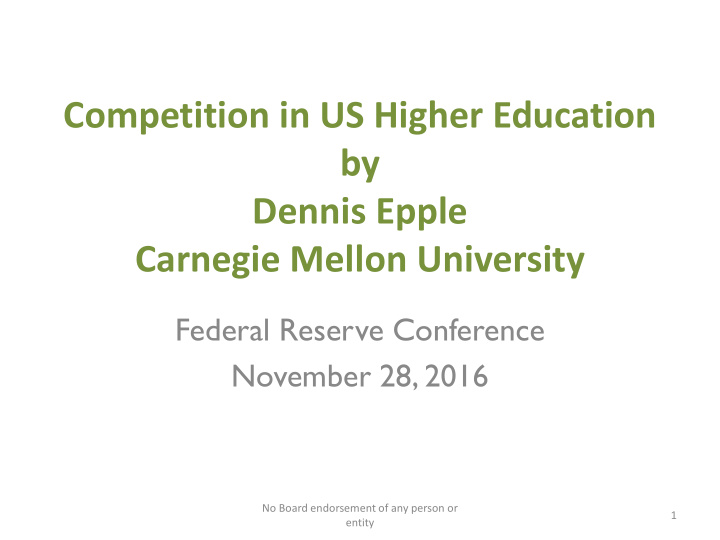 competition in us higher education