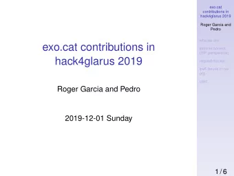 exo.cat contributions in  internet access  (ISP perspective)  hack4glarus 2019  request-tracker