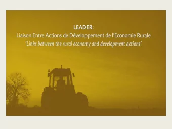 Dublin Rural LAG Sub-Committee: Fingal LEADER LDS Strategy 14 - 22  Workshop Thursday 14 th