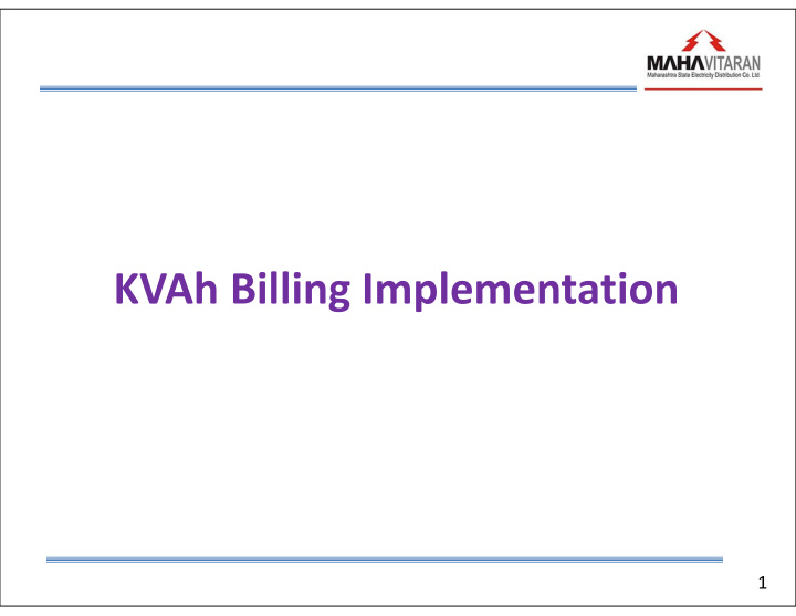kvah billing implementation