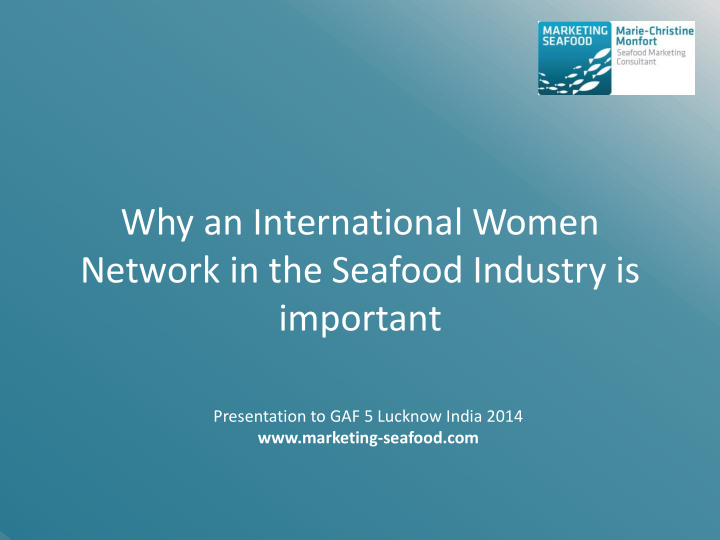 network in the seafood industry is
