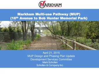 Mar  Markh  kham  am Multi  Multi-use  use Pathw  thway (MU  ay (MUP)  P) th Aven  (16 (16 th  enue