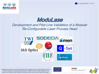 The ModuLase project has received funding from the European Unions Horizon 2020 research and