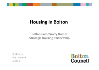 Housing in Bolton  Bolton Community Homes  Bolton Community Homes  Strategic Housing Partnership