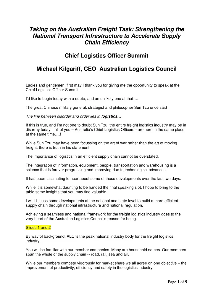 taking on the australian freight task strengthening the