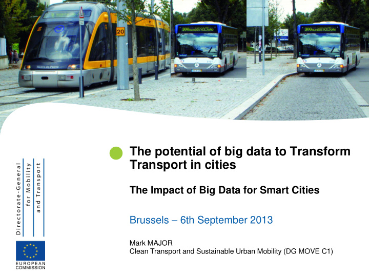 the potential of big data to transform transport in