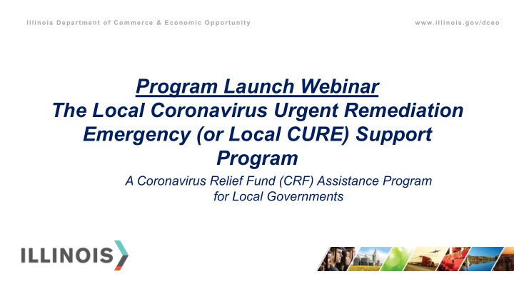 program launch webinar the local coronavirus urgent
