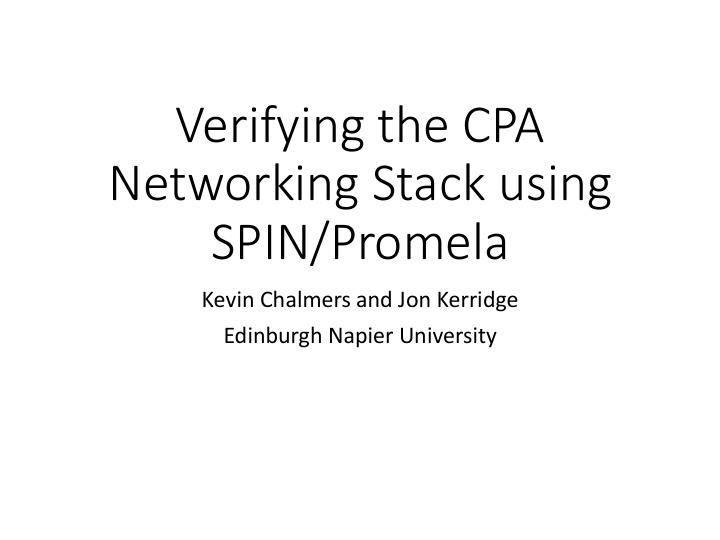verifying the cpa
