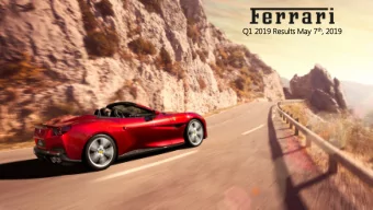 Q1 2019 Result  ults May y 7 th th , 2019  Q1 2019 Results May 7 th , 2019  1  SAFE HARBOUR