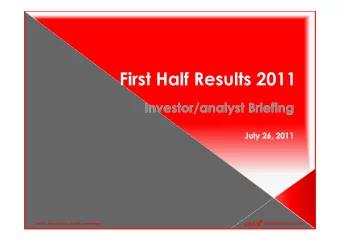 United Bank for Africa Plc  UBA Plc first half 2011 results presentation