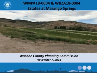 WMPA18-0004 &amp; WRZA18-0004  Estates at Marango Springs  Washoe County Planning Commission
