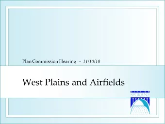 West Plains and Airfields  State Law  RCW 35.13.177 &amp; RCW 35A.14.330  -allows for the