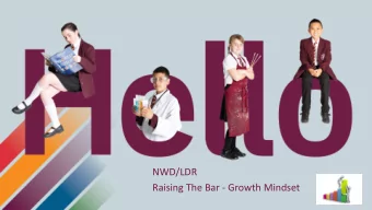 NWD/LDR  Raising The Bar - Growth Mindset  How do HA and VHA students  attitudes, resilience and
