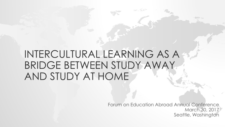 intercultural learning as a