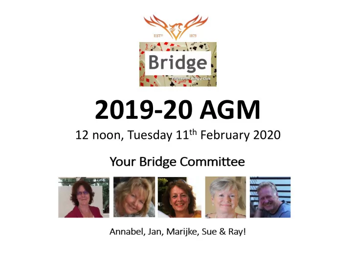 2019 20 agm