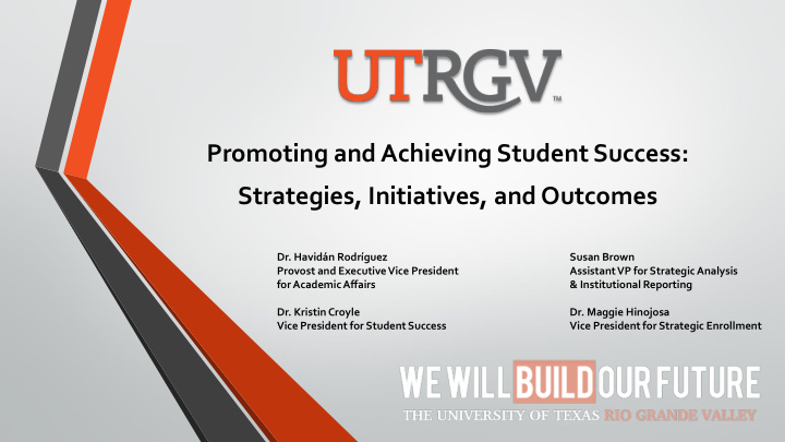 promoting and achieving student success strategies