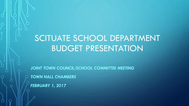 budget presentation