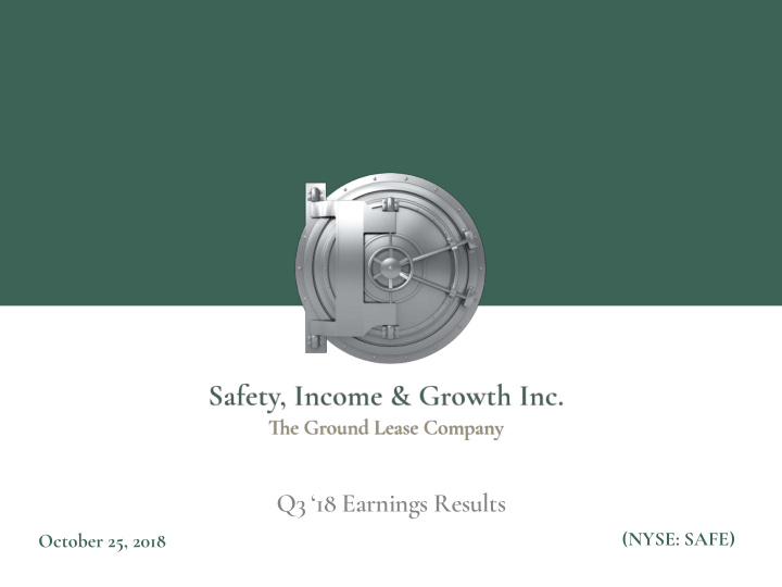 q3 18 earnings results