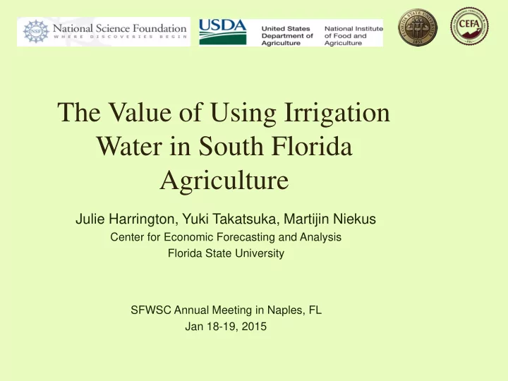 water in south florida