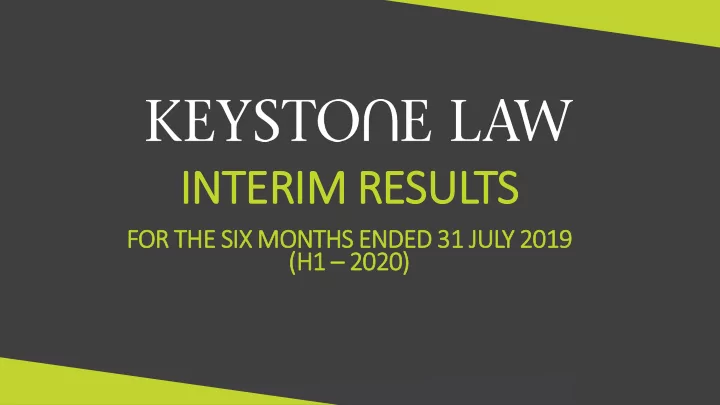 interim results