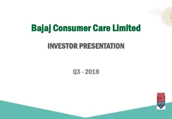 Baja  jaj  j Con  onsum  sumer  er Care  re Lim  imit  ited  ed  INV  NVES  ESTOR  OR PR  PRES