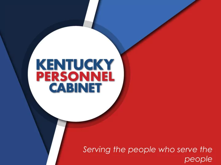 serving the people who serve the people commitment to