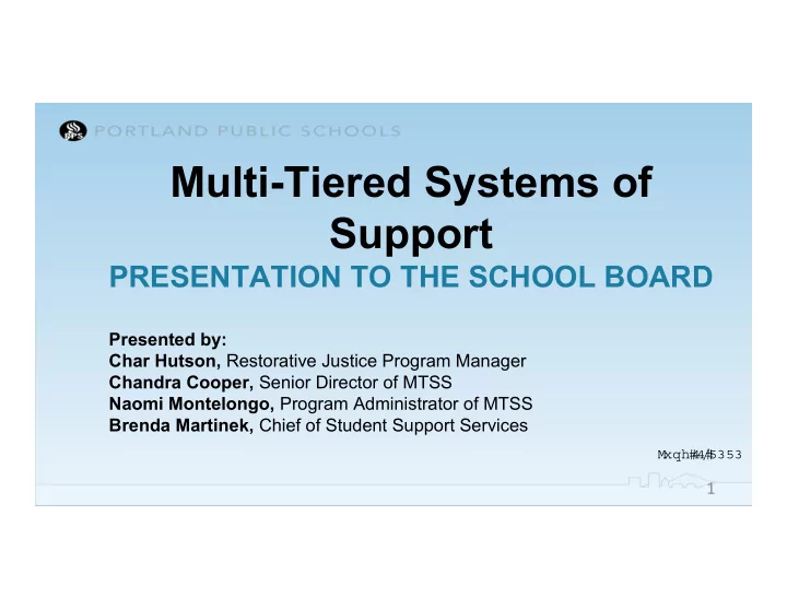 multi tiered systems of support