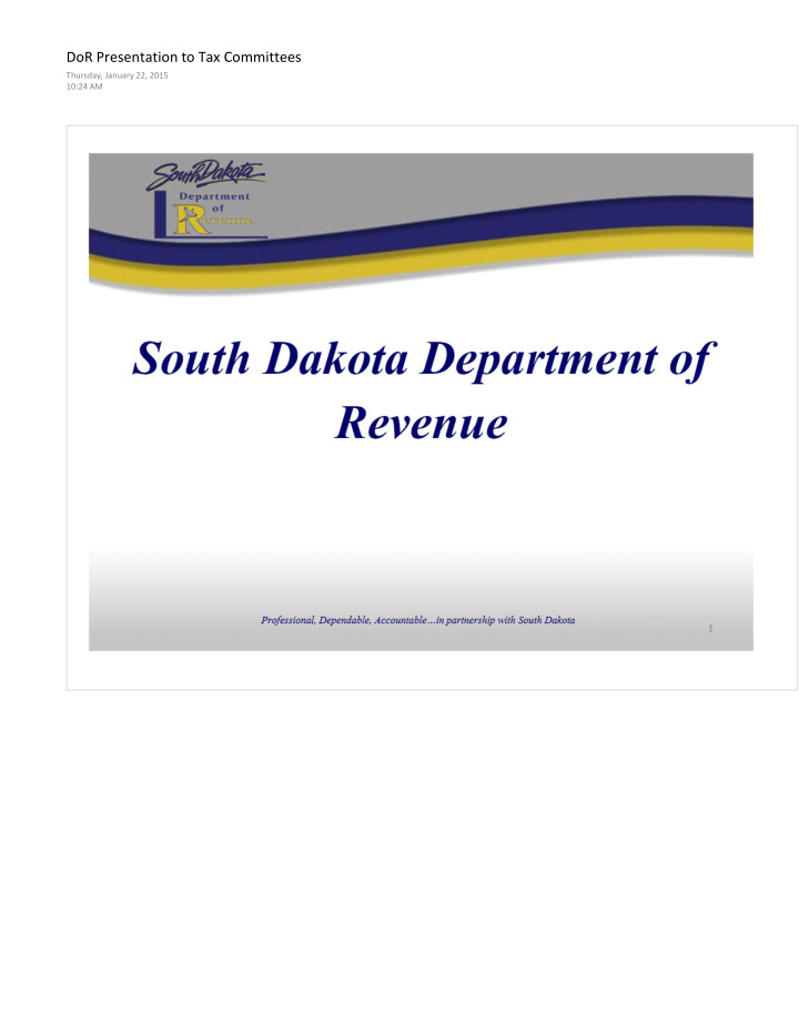 south dakota department of