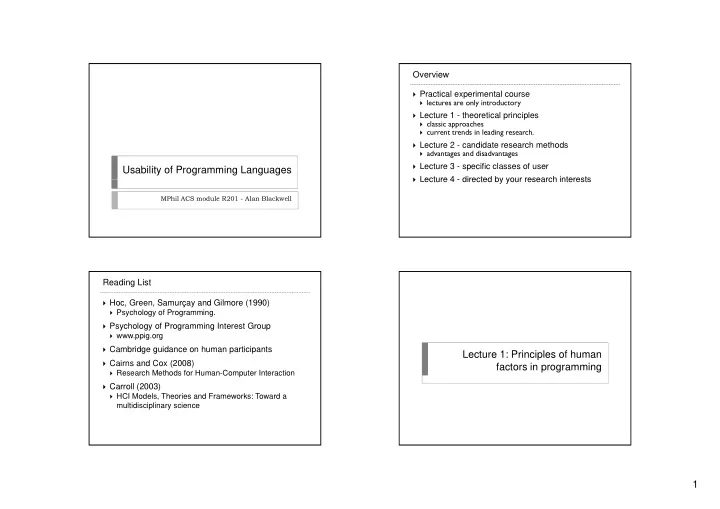 usability of programming languages